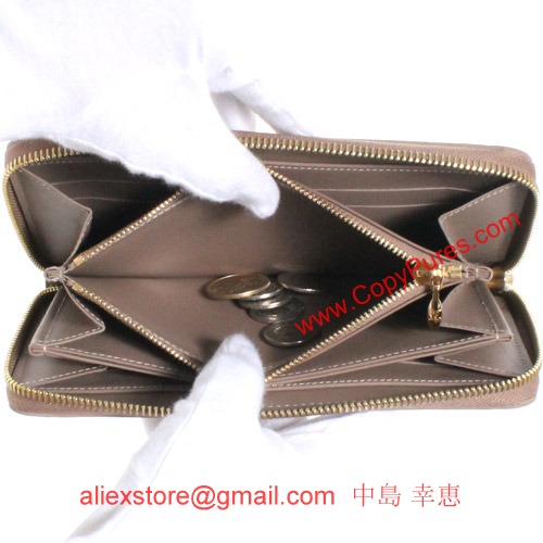 ルイヴィトン モノグラム ヴェルニ ジッピー・ウォレット 長財布 ベージュプードル M91761-1 【2012年新作】